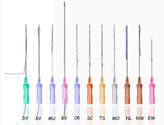27G Twin Screw PCL Thread Lift , 50mm Breast Lifting With PDO Threads